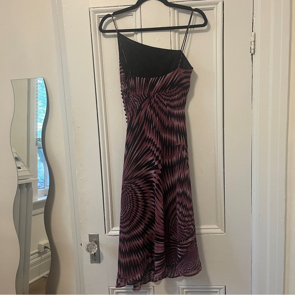 MANGO geometric purple and black dress - Picture 4 of 7